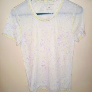 Lucky brand floral see threw tee